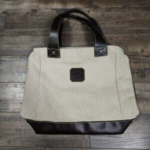 Canvas Patron tote bag lime green interior